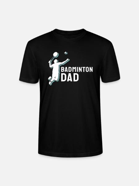 Badminton Badminton Dad - Stanley/Stella CRAFTER Unisex Organic T-Shirt - black