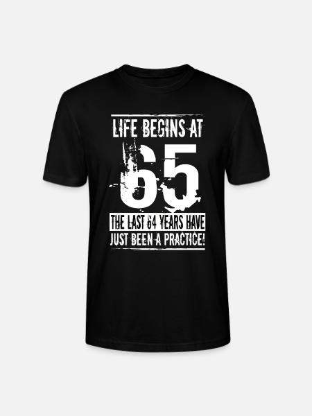 65 birthday man - Stanley/Stella CRAFTER Unisex Organic T-Shirt - black