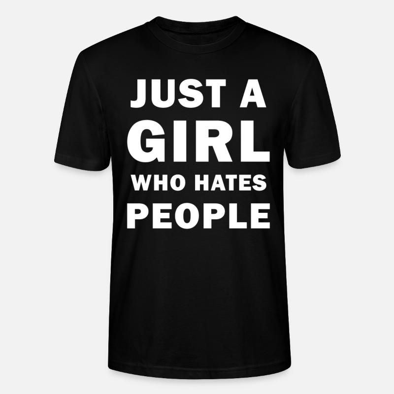 I hate people - Stanley/Stella CRAFTER Unisex Organic T-Shirt - black