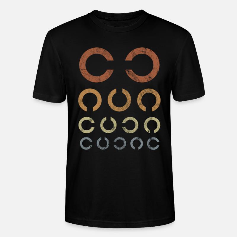 Opticien Optométriste Opticien Ophtalmologiste Ophtalmologiste - T-shirt bio CRAFTER Stanley Stella Unisexe - noir