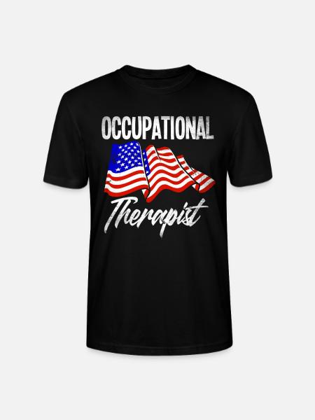 Occupational therapist America Patriot - Stanley/Stella CRAFTER Unisex Organic T-Shirt - black