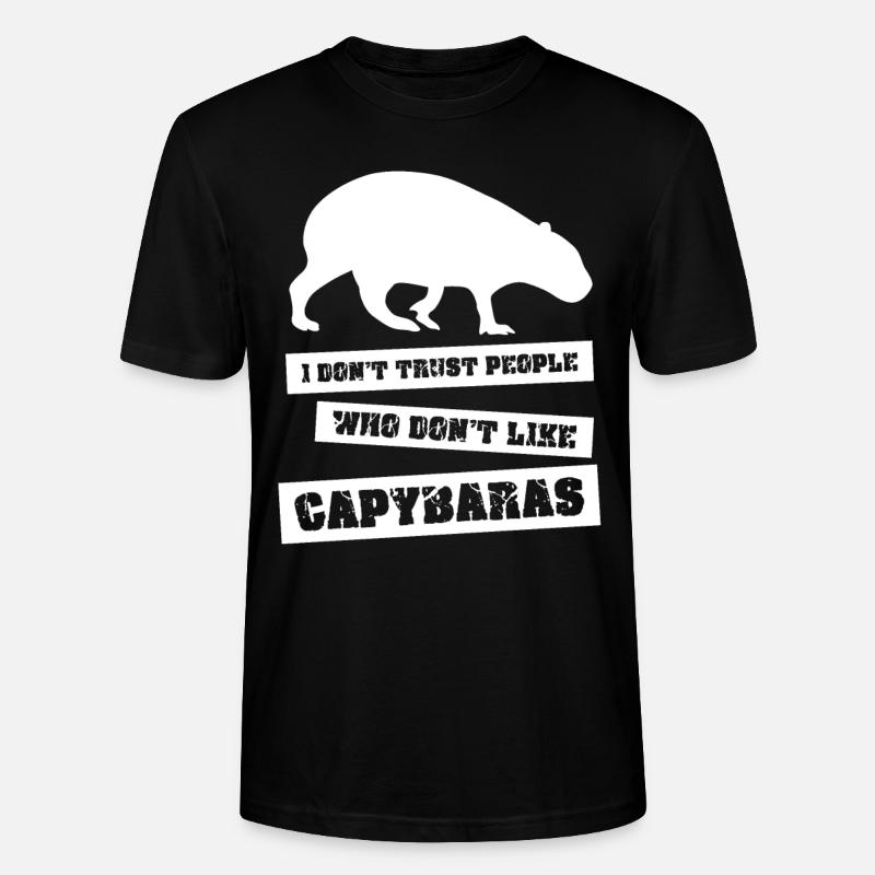 Capybara Witze Wasserschwein Capybaras - Stanley/Stella Unisex Bio-T-Shirt CRAFTER - Schwarz