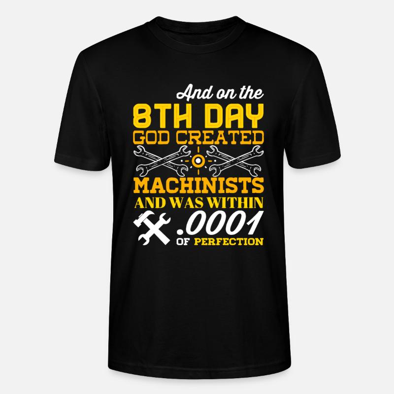 Machiniste Programmation CNC Usinage - T-shirt bio CRAFTER Stanley Stella Unisexe - noir