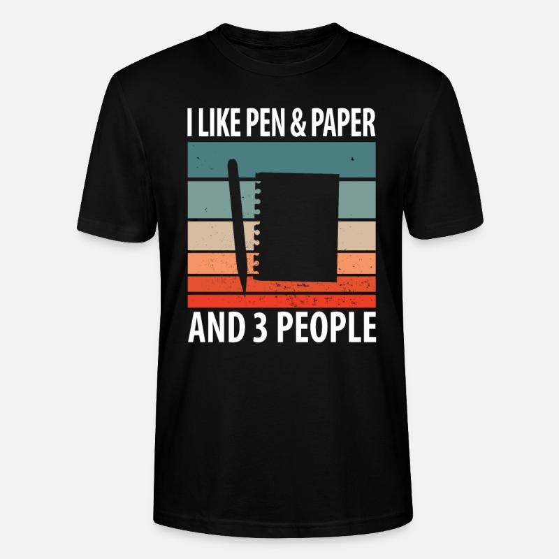 Pen & Paper - Stanley/Stella Unisex Bio-T-Shirt CRAFTER - Schwarz
