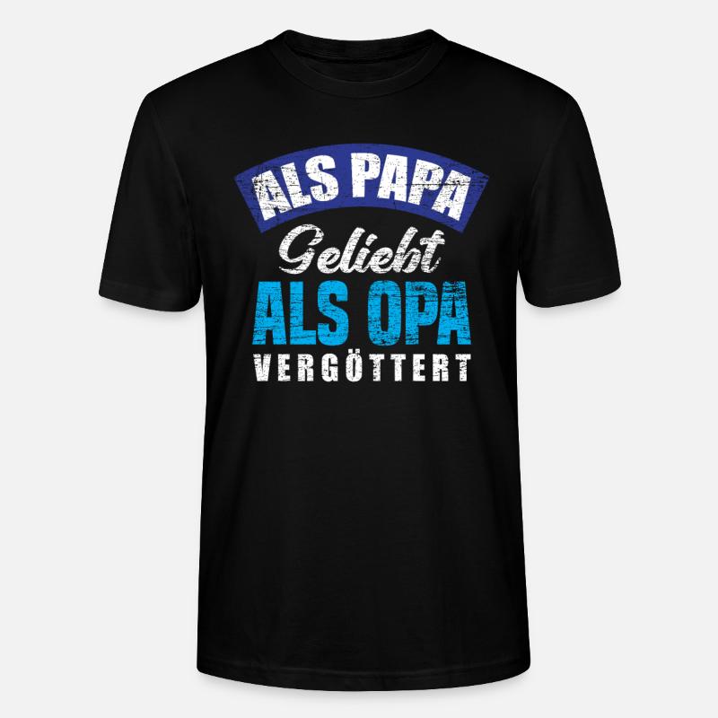 Opa Papa Bester Opa - Stanley/Stella Unisex Bio-T-Shirt CRAFTER - Schwarz