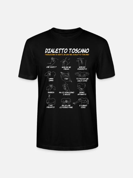 Toscana Dialetto Toscano Gesti divertenti - Stanley/Stella CRAFTER Unisex Organic T-Shirt - black
