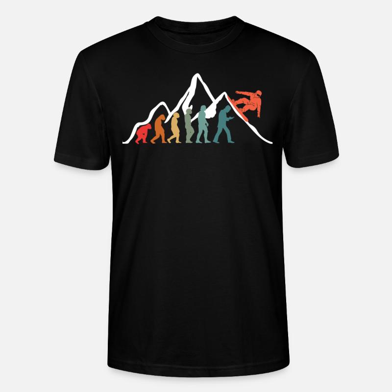 Snowboard Snowboarding Evolution Snowboarder - T-shirt bio CRAFTER Stanley Stella Unisexe - noir