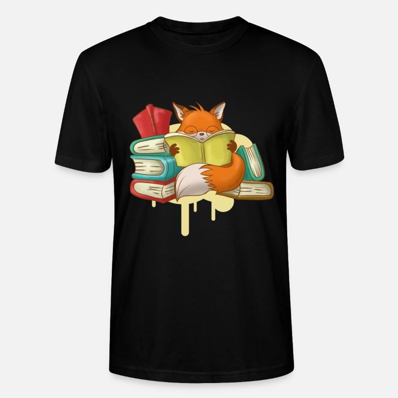 Fox Buch Lesebücher Lesen - Stanley/Stella Unisex Bio-T-Shirt CRAFTER - Schwarz