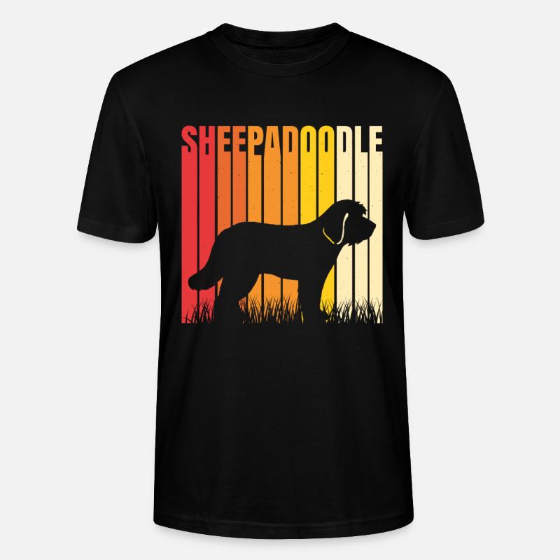 Doodle Mom Sheepadoodle - Stanley/Stella CRAFTER Unisex Organic T-Shirt - black