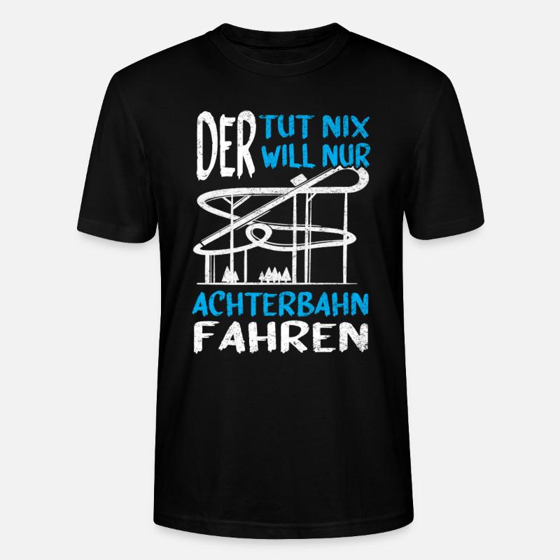 Achterbahn Freizeitpark Rollercoaster - Stanley/Stella Unisex Bio-T-Shirt CRAFTER - Schwarz