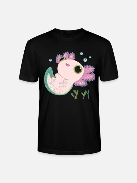 Sweet axolotl - Stanley/Stella CRAFTER Unisex Organic T-Shirt - black