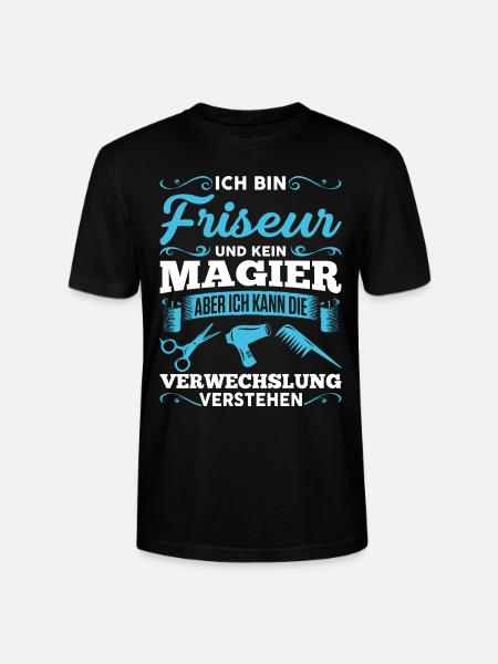 lustiges Friseur - Stanley/Stella Unisex Bio-T-Shirt CRAFTER - Schwarz