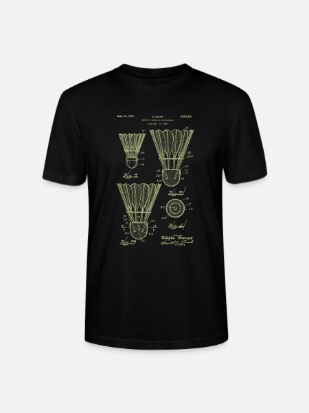 Funny Pickleball Badminton Badminton Badminton - Stanley/Stella CRAFTER Unisex Organic T-Shirt - black