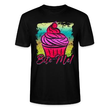Cupcake - Stanley/Stella Unisex Bio-T-Shirt CRAFTER - Schwarz - Vorne - Alina (178cm) & Michal (187cm)