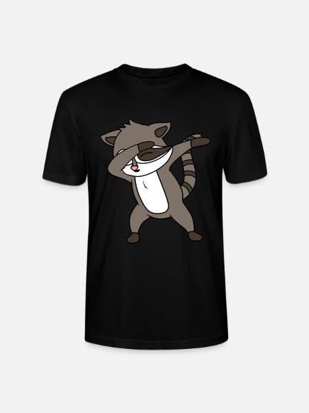 Raccoon - Stanley/Stella CRAFTER Unisex Organic T-Shirt - black