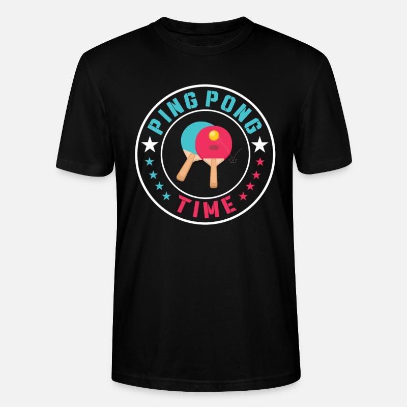 Ping Pong Zeit - Stanley/Stella Unisex Bio-T-Shirt CRAFTER - Schwarz