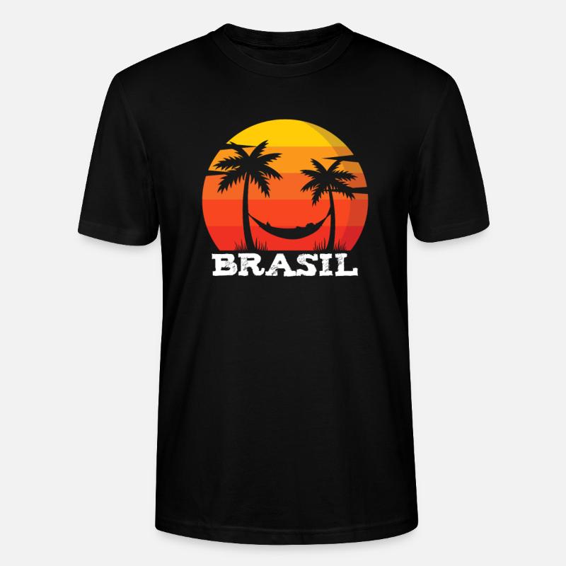 Brésil Rétro - T-shirt bio CRAFTER Stanley Stella Unisexe - noir