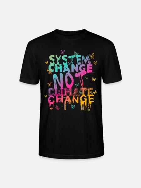 System Change - not Climate Change - Stanley/Stella CRAFTER Unisex Organic T-Shirt - black