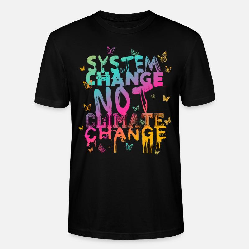 System Change - not Climate Change - Stanley/Stella Unisex Bio-T-Shirt CRAFTER - Schwarz