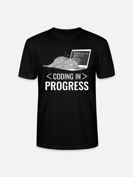 Programmieren Computer Nerd Katze - Stanley/Stella Unisex Bio-T-Shirt CRAFTER - Schwarz