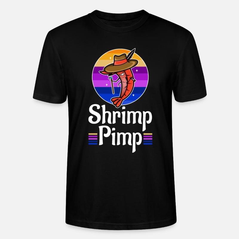 Shrimp Pimp - Stanley/Stella Unisex Bio-T-Shirt CRAFTER - Schwarz