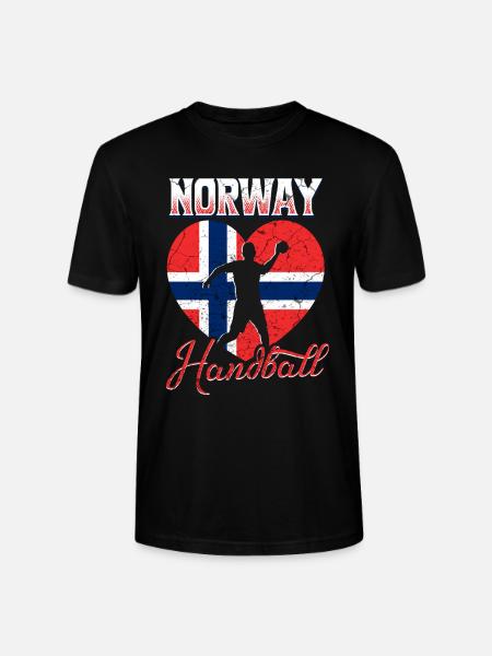 Norwegen Handball - Stanley/Stella Unisex Bio-T-Shirt CRAFTER - Schwarz