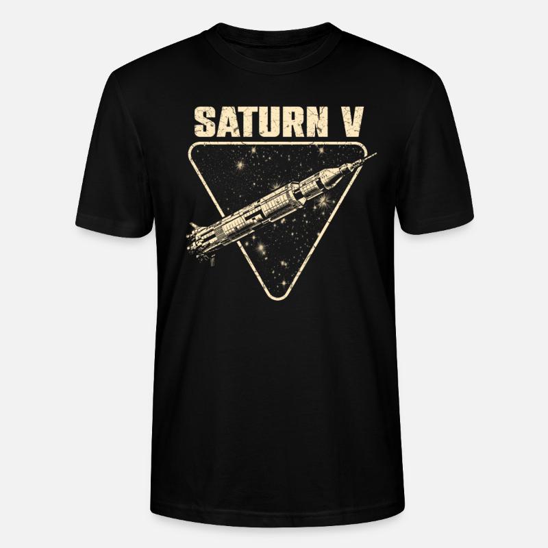 Fusée Saturn V - T-shirt bio CRAFTER Stanley Stella Unisexe - noir