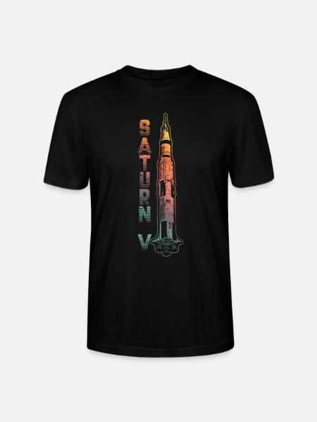 Saturn V Rocket - Stanley/Stella CRAFTER Unisex Organic T-Shirt - black
