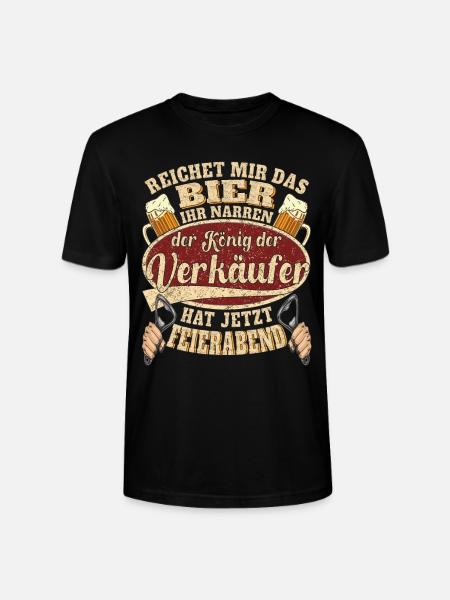 Verkäufer Bier Feierabend - Stanley/Stella Unisex Bio-T-Shirt CRAFTER - Schwarz