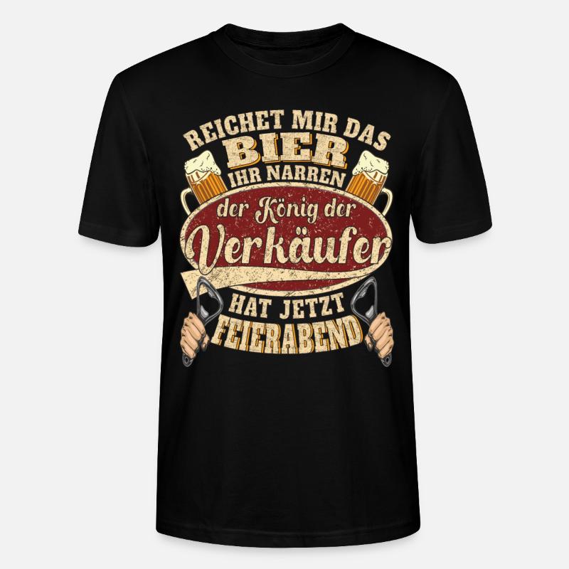 Verkäufer Bier Feierabend - Stanley/Stella Unisex Bio-T-Shirt CRAFTER - Schwarz