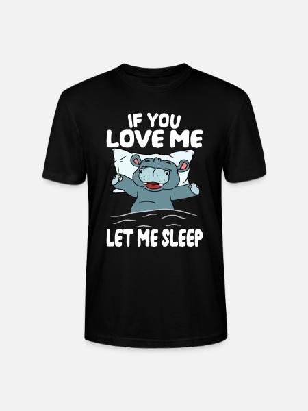 let me sleep hippo - Stanley/Stella CRAFTER Unisex Organic T-Shirt - black