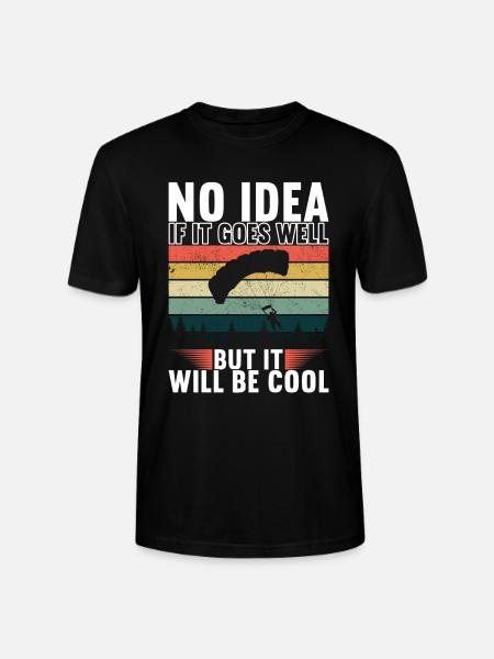 Parachute Skydiver - Stanley/Stella CRAFTER Unisex Organic T-Shirt - black