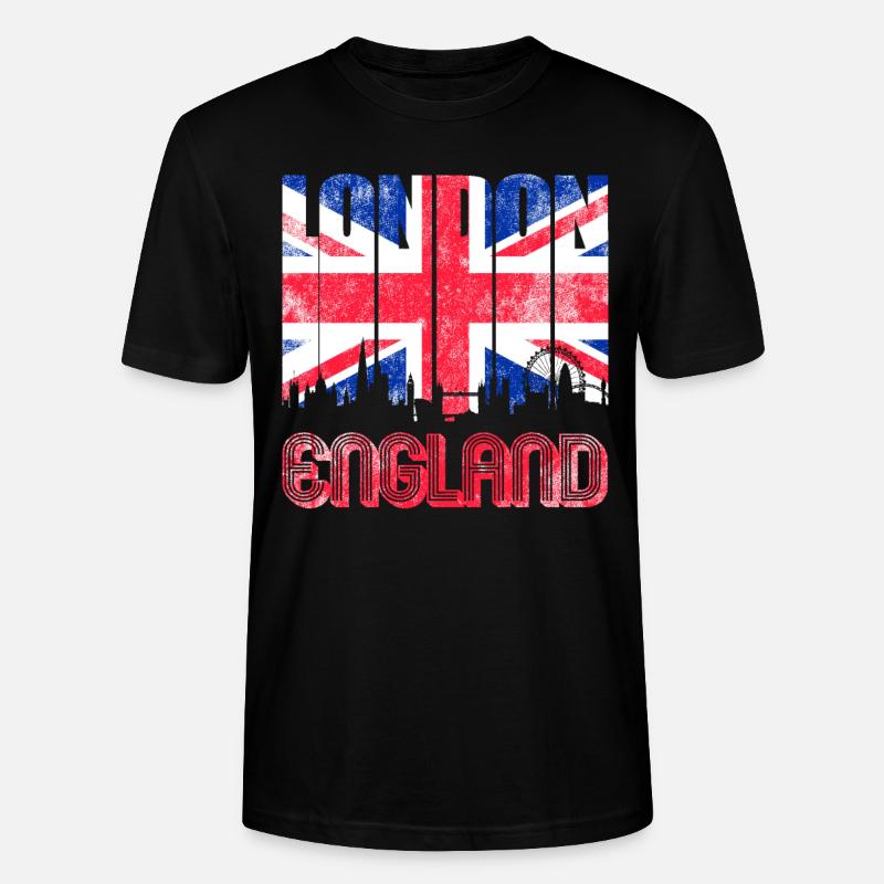 Londres Skyline Angleterre Royaume-Uni - T-shirt bio CRAFTER Stanley Stella Unisexe - noir