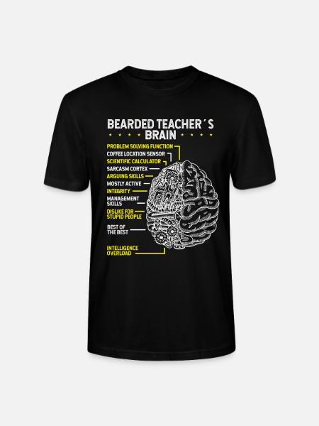 Skäggig lärare matematiklärare med skäggundervisning - Ekologisk T-shirt CRAFTER unisex från Stanley/Stella - svart