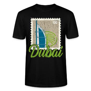 Dubai United Arab Emirates The Palm - Stanley/Stella CRAFTER Unisex Organic T-Shirt - black - Front - Alina (178cm) & Michal (187cm)