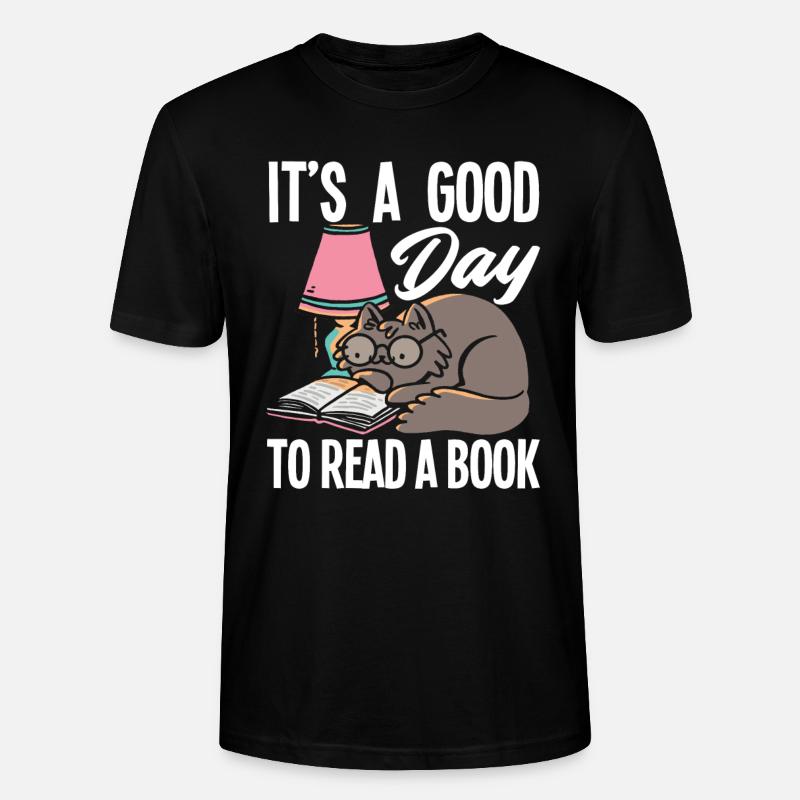 Buch Bücher Leseratte - Stanley/Stella Unisex Bio-T-Shirt CRAFTER - Schwarz