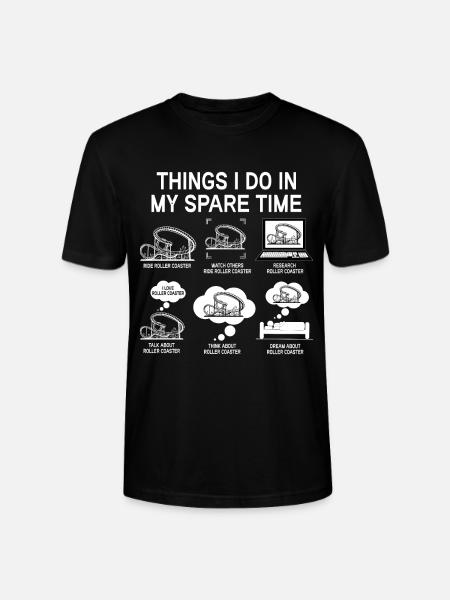 Achterbahn Freizeitpark Rollercoaster Fahrgeschäft - Stanley/Stella Unisex Bio-T-Shirt CRAFTER - Schwarz