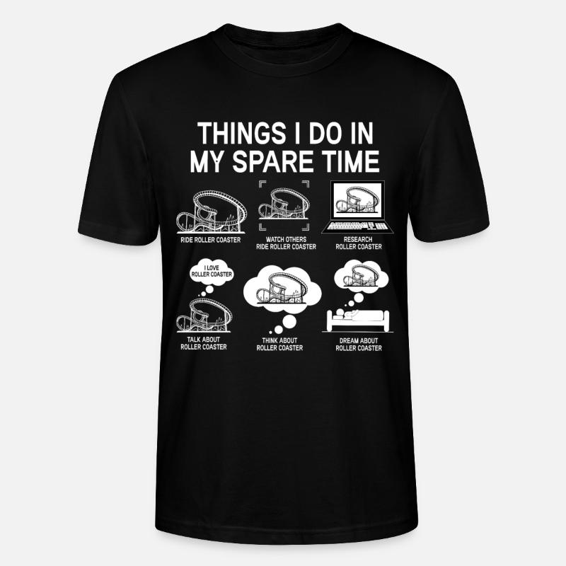 Achterbahn Freizeitpark Rollercoaster Fahrgeschäft - Stanley/Stella Unisex Bio-T-Shirt CRAFTER - Schwarz