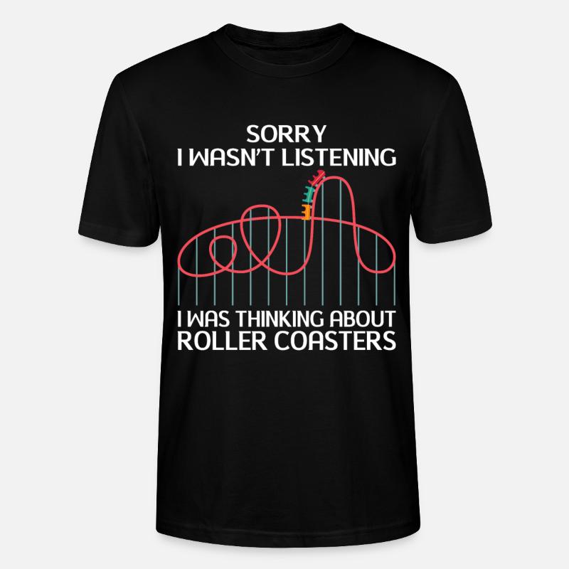 Achterbahn Freizeitpark Rollercoaster Fahrgeschäft - Stanley/Stella Unisex Bio-T-Shirt CRAFTER - Schwarz