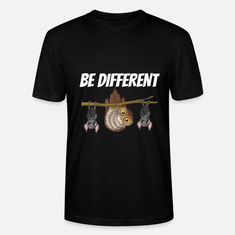 Eulenfledermaus - Stanley/Stella Unisex Bio-T-Shirt CRAFTER - Schwarz