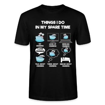 Kreuzfahrt - Stanley/Stella Unisex Bio-T-Shirt CRAFTER - Schwarz - Vorne - Alina (178cm) & Michal (187cm)