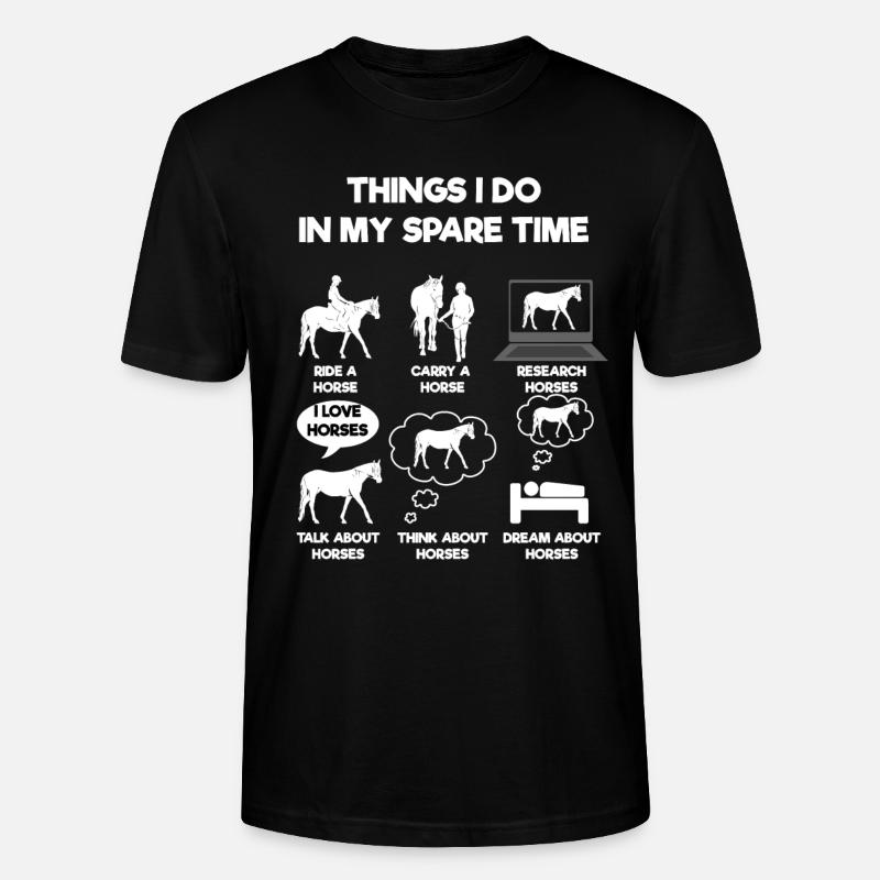 Pferd - Stanley/Stella Unisex Bio-T-Shirt CRAFTER - Schwarz