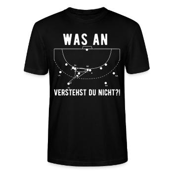 Handball Handballtrainer lustige Handballverein - Stanley/Stella Unisex Bio-T-Shirt CRAFTER - Schwarz - Vorne - Alina (178cm) & Michal (187cm)