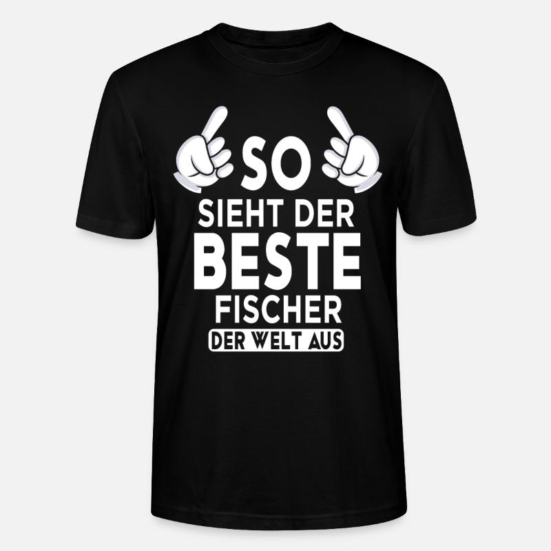 Fischer Spruch - Stanley/Stella Unisex Bio-T-Shirt CRAFTER - Schwarz