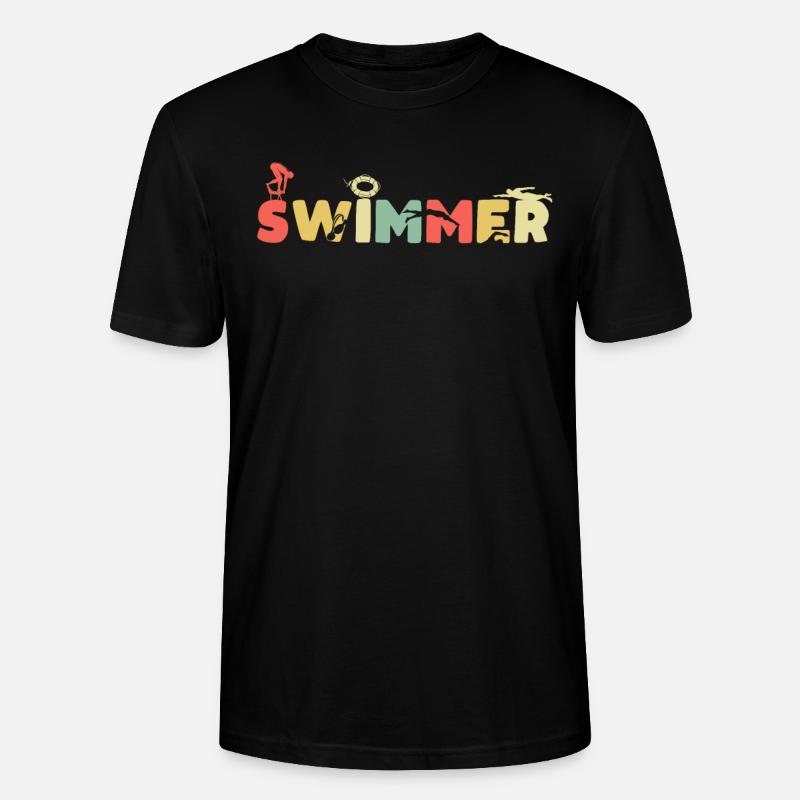Schwimmen Schwimmer - Stanley/Stella Unisex Bio-T-Shirt CRAFTER - Schwarz