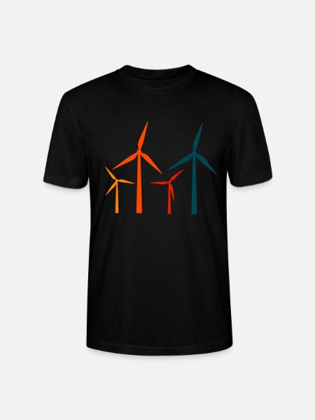 Wind power - Stanley/Stella CRAFTER Unisex Organic T-Shirt - black
