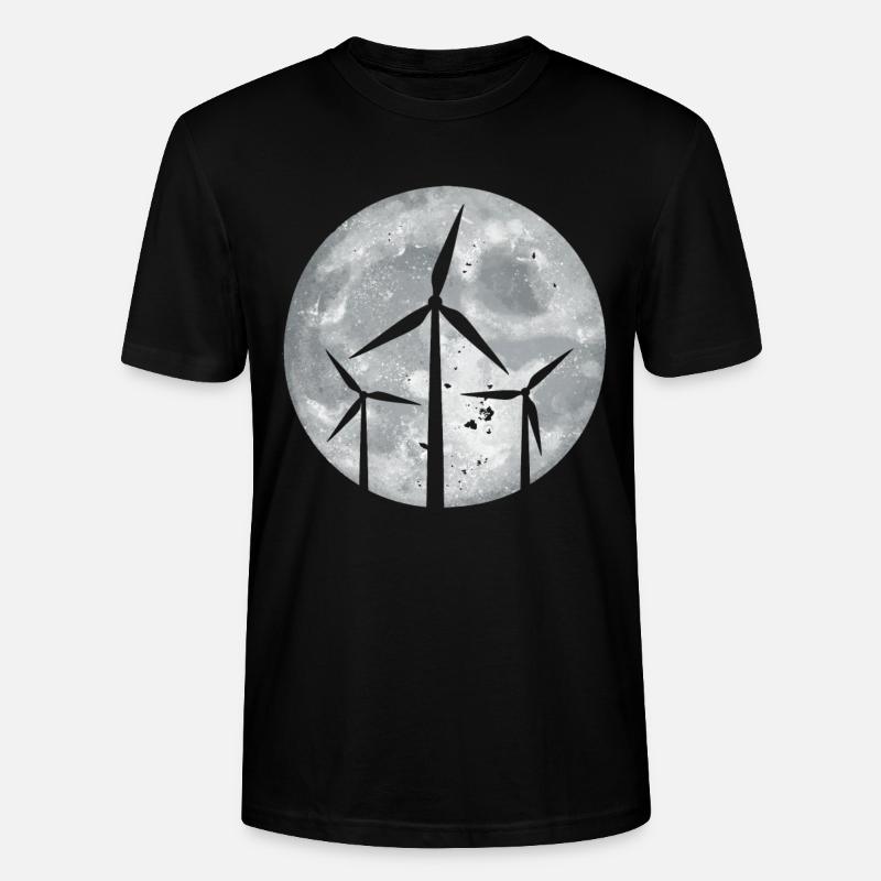 Windkraftanlage - Stanley/Stella Unisex Bio-T-Shirt CRAFTER - Schwarz