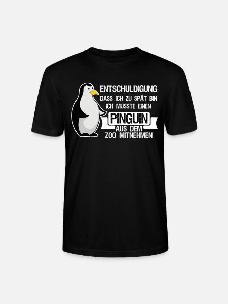 Pinguin Spruch Pinguine - Stanley/Stella Unisex Bio-T-Shirt CRAFTER - Schwarz