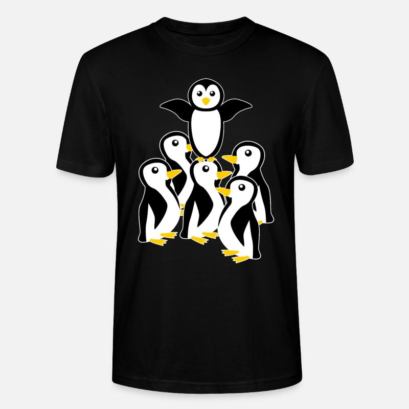 Pinguin Pinguine - Stanley/Stella Unisex Bio-T-Shirt CRAFTER - Schwarz