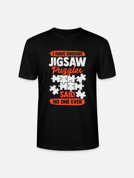 Funny Puzzle Puzzle Puzzler Gift - Stanley/Stella CRAFTER Unisex Organic T-Shirt - black